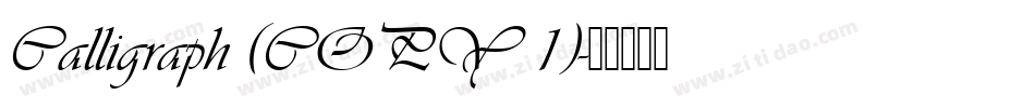 Calligraph (COPY 1)字体转换